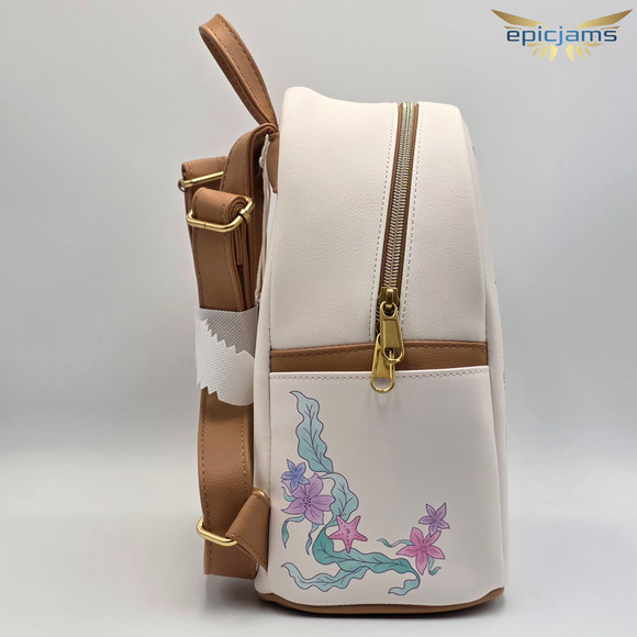 Loungefly Disney The Little Mermaid Ariel Portrait Floral Mini Backpack New - Picture 4 of 7